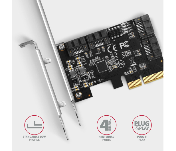 AXAGON Kontroler PCIe 4x wewnętrzny port SATA 6G - 1212043 - zdjęcie 3